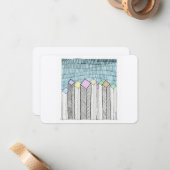 Schematische Wolkenkratzer Mitteilungskarte (Vorderseite/Rückseite Beispiel)