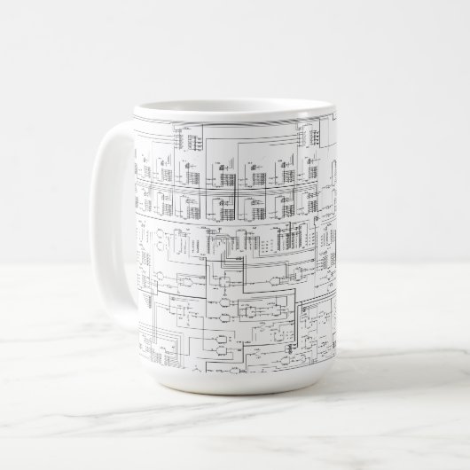 Schematisches Diagramm-Tasse Kaffeetasse (Vorderseite Links)