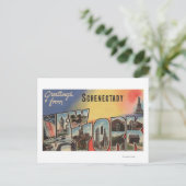 Schenectady, New York - Große Briefszenen Postkarte (Stehend Vorderseite)