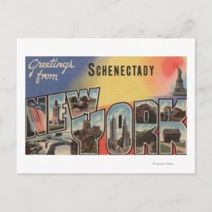 Schenectady, New York - Große Briefszenen Postkarte