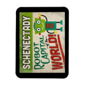 Schenectady New York Robot - Funny Vintag Magnet (Vertikal)