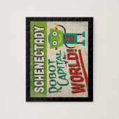 Schenectady New York Robot - Funny Vintag Puzzle (Vertikal)