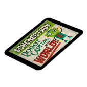 Schenectady New York Roboter - Lustiges Vintage Magnet (Linke Seite)