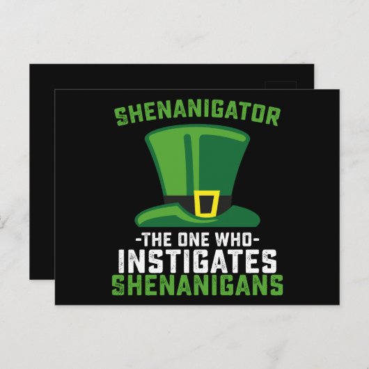 Schenigator der, der Shenanigans anstiftet Postkarte (Vorne/Hinten)