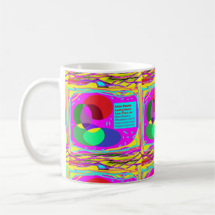 Schenken Sie Ruhe in Rot- und Regenbogenfarben Kaffeetasse