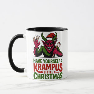 Schenken Sie sich ein kleines Krampus-Weihnachten Tasse