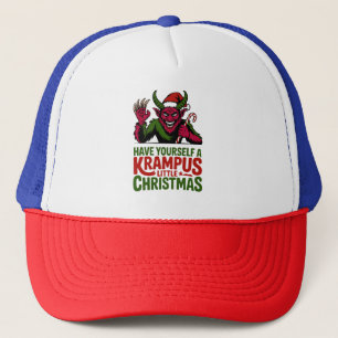 Schenken Sie sich ein kleines Krampus-Weihnachten Truckerkappe