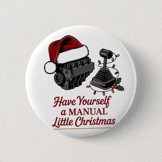 Schenken Sie sich ein manuelles kleines Weihnachte Button (Vorderseite)