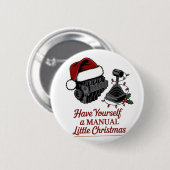 Schenken Sie sich ein manuelles kleines Weihnachte Button (Vorne & Hinten)