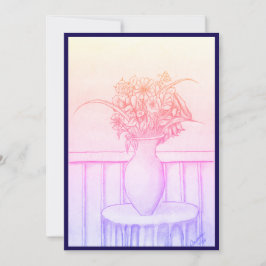 Schenkung von Blume Einladung