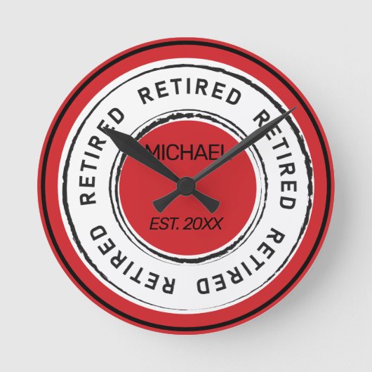 Schenkung von Retireen Runde Wanduhr (Vorderseite)