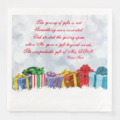 Schenkungen Redewendungen Weihnachten Serviette (Vorderseite)