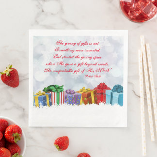 Schenkungen Redewendungen Weihnachten Serviette