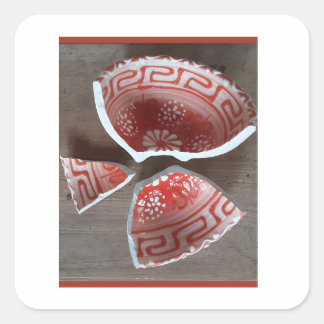 scherben Griechenland  Quadratischer Aufkleber