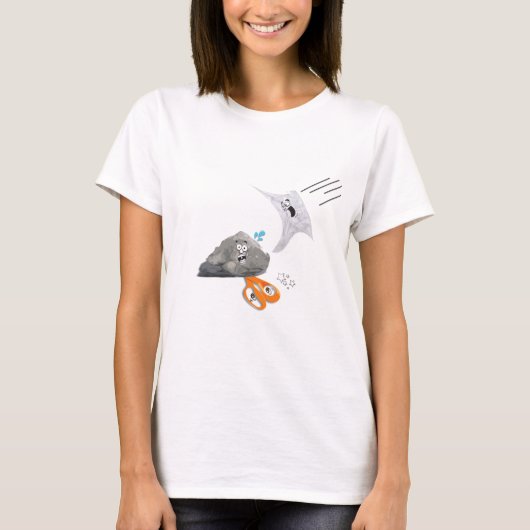 Schere auf Papier T-Shirt (Vorderseite)