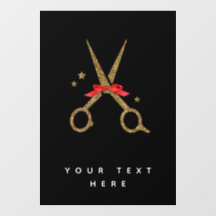 Schere aus goldenem Glitzer - Friseur Stylist