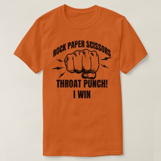 Schere aus rocktem Papier T-Shirt (Design vorne)