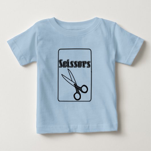 Schere Baby T-shirt (Vorderseite)