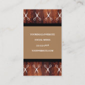 Schere | Barber Pole | Holz Visitenkarte (Rückseite)