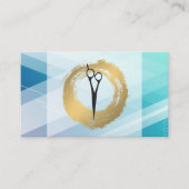 Schere | Blauer Abstrakter Hintergrund Visitenkarte (Vorderseite)