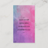 Schere | Blumenordnung | Aquarelltextur Visitenkarte (Rückseite)