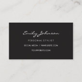 Schere Comb Barber Pole | Gray Texture Visitenkarte (Rückseite)