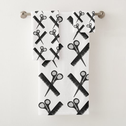 Schere Comb-Friseursalon Badhandtuch Set (Insitu)