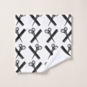 Schere Comb-Friseursalon Badhandtuch Set (Waschlappen)