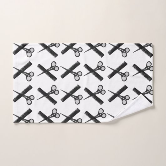 Schere Comb-Friseursalon Badhandtuch Set (Handtuch)