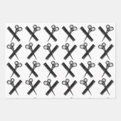 Schere Comb-Friseursalon Geschenkpapier Set (Vorderseite 2)