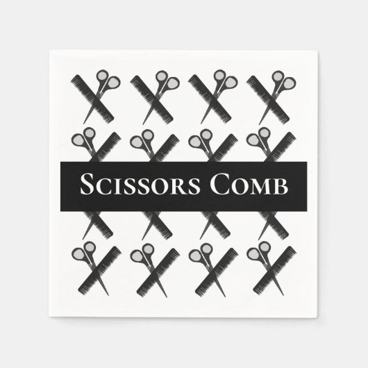 Schere Comb-Friseursalon Serviette (Vorderseite)