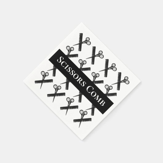 Schere Comb-Friseursalon Serviette (Ecke)