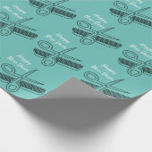 Schere Comb Patterns Beach Aquamarines Glück Neues Geschenkpapier (Ecke)