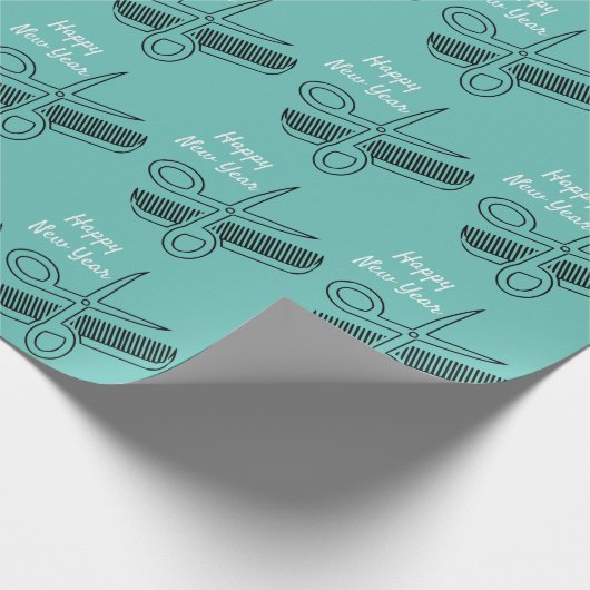 Schere Comb Patterns Beach Aquamarines Glück Neues Geschenkpapier (Ecke)