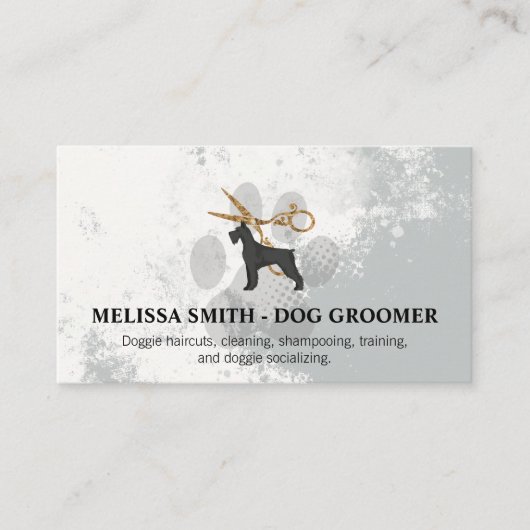 Schere | Dog Groomer Business Card Visitenkarte (Vorderseite)
