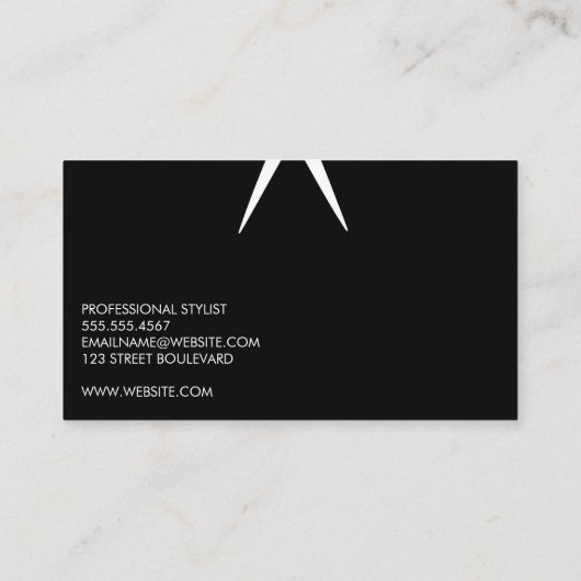 Schere | Farbfarbe | Frauenhair Visitenkarte (Rückseite)