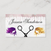 Schere | Farbfarbe | Frauenhair Visitenkarte (Vorderseite)