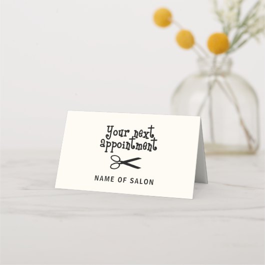 Schere - Friseur-Personalausweis Terminkarte (Vorderseite)