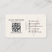 Schere Friseur QR Code Visitenkarte (Rückseite)