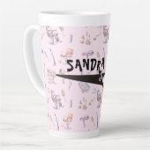 Schere Friseur Stylist Personalisiert Milchtasse (Linke Ecke)