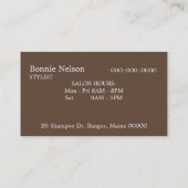 Schere-Friseursalon-Visitenkarte Visitenkarte (Rückseite)