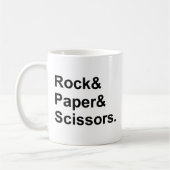 Schere für Rock Paper | Glücksspiel Kaffeetasse (Links)