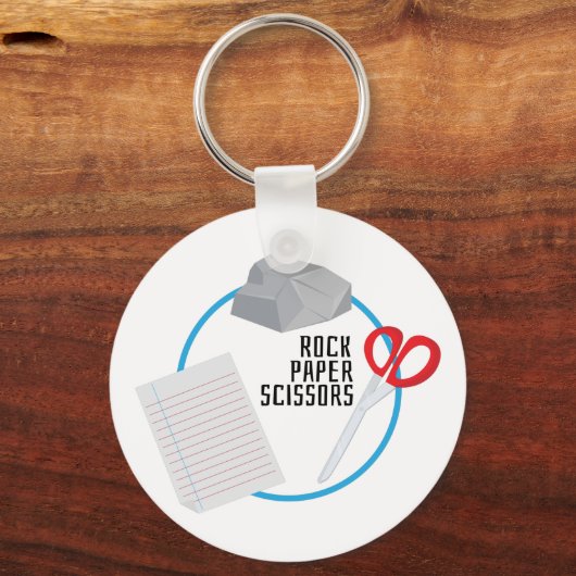 Schere für Rock Paper Schlüsselanhänger (Vorderseite)