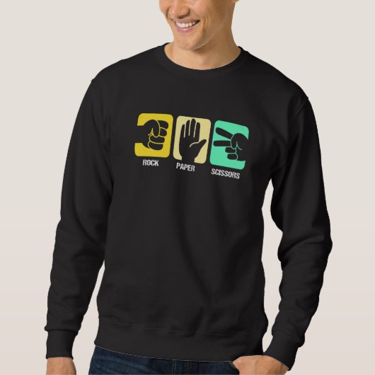 Schere für Rock Paper Sweatshirt (Vorderseite)