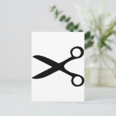 Schere für schwarze Friseure Postkarte (Stehend Vorderseite)