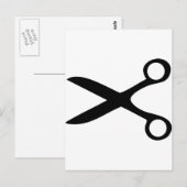 Schere für schwarze Friseure Postkarte (Vorne/Hinten)