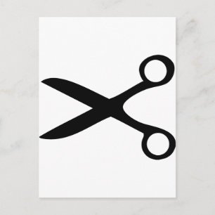 Schere für schwarze Friseure Postkarte