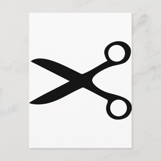 Schere für schwarze Friseure Postkarte (Vorderseite)