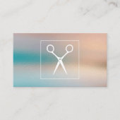 Schere | Glastextur Hintergrund Terminkarte (Vorderseite)