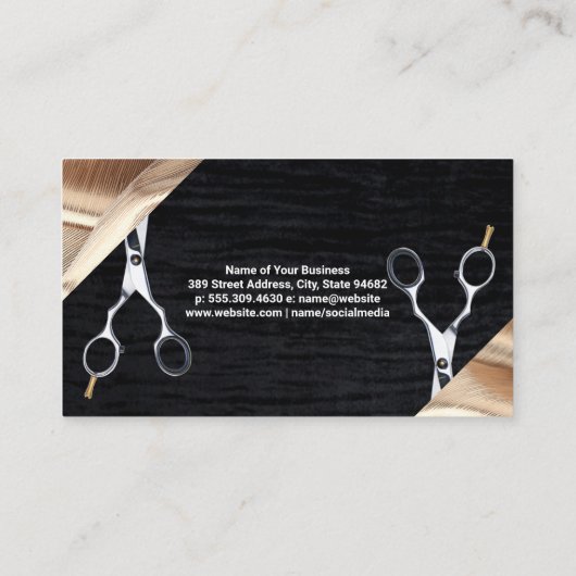Schere | Goldfolie | Schneidwerkzeuge Visitenkarte (Rückseite)